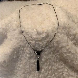 Black Teardrop Choker Necklace,(NWT)